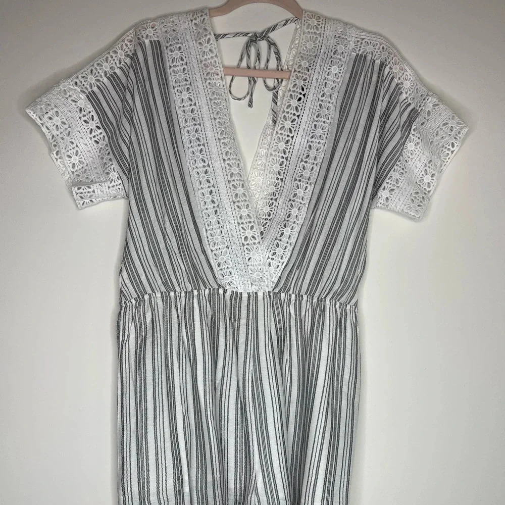 Maverick the Collection Striped romper | size M | NWT